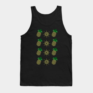 pineapple at sea summer vibe chillin pattern Tank Top